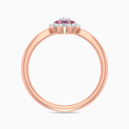 LDR504 - Flower Diamond & Rose Stone Ring in 18K Gold - RG92131 (3).jpg