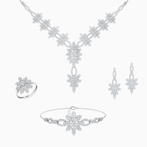 LGS3 - Flower Cubic Zirconia Full Set in 18K Gold (4 Pieces) - 21001790247-1.jpg