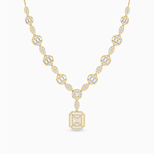 LGS63 - Octagon Cubic Zirconia Full Set in 18K Gold (4 Pieces) - 21001790581-5.jpg