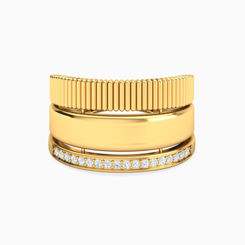 LGR324 - Textured Cubic Zirconia Ring in 21K Gold - 72002110062-1.jpg