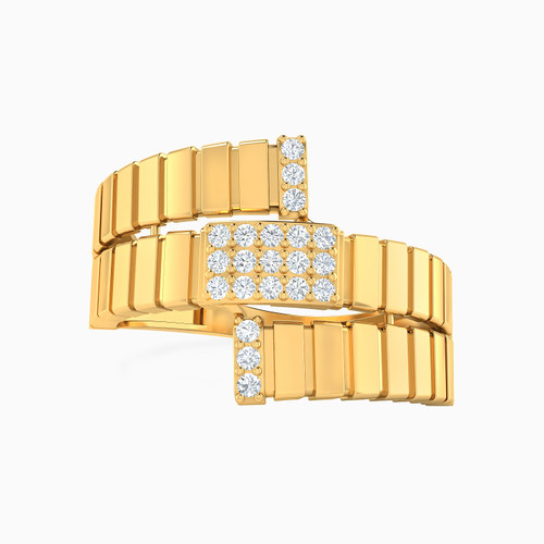 LGR660 - Rectangle Cubic Zirconia Two headed Ring in 21K Gold - 22002111752-1.jpg