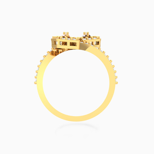 LGR520 - Rectangle Colored Stones Two headed Ring in 18K Gold - 61002180129-3.jpg