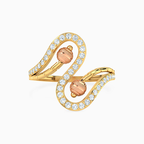 LGR303 - Swirl Cubic Zirconia Ring in 21K Gold - 22002111608-1.jpg