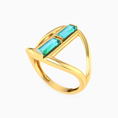 LGR682 - Baguette Colored Stones Ring in 18K Gold - 21002111355-2.jpg