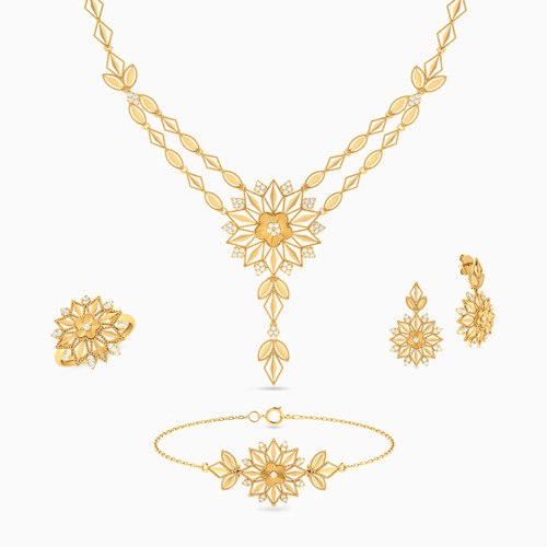LGS169 - Flower Cubic Zirconia Full Set in 21K Gold (4 Pieces) - 22001112082-1.jpg