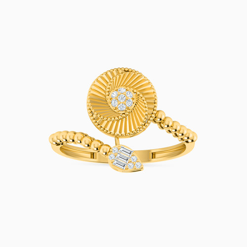 LGR96 - Circle Cubic Zirconia Two headed Ring in 21K Gold - 22002020143-1.jpg