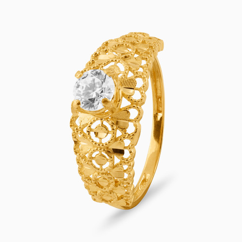 LGR387 - Textured Cubic Zirconia Twin Rings in 21K Gold - 22039110055-2.jpg