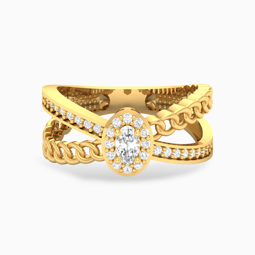 LGR488 - Pear Cubic Zirconia Ring in 18K Gold - 61002180062-1.jpg
