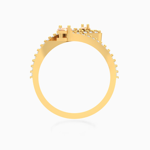 LGR518 - 18K Gold Colored Stones Two-headed Ring - 61002180127-3.jpg