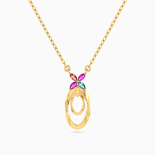 LIN1110 - Oval Colored Stones Necklace in 18K Gold - 111404180440-1.jpg