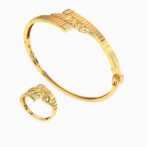 LGS174 - Links Cubic Zirconia Half Set in 21K Gold (2 Pieces) - 22011110935-1.jpg