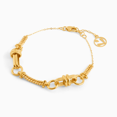 LGB210 - Links Cubic Zirconia Chain Bracelet in 21K Gold - 22010020122-2.jpg