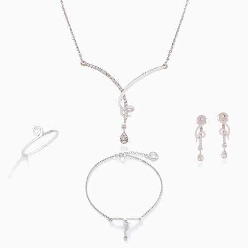 LGS33 - Multishaped Cubic Zirconia Full Set in 18K Gold (4 Pieces) - 21001040217-1.jpg