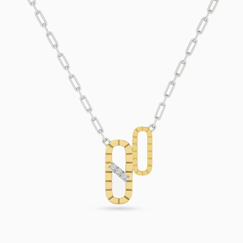 WN255 - Oval Lab Grown Diamonds Gold Plated Necklace - MSN01053-1.jpg