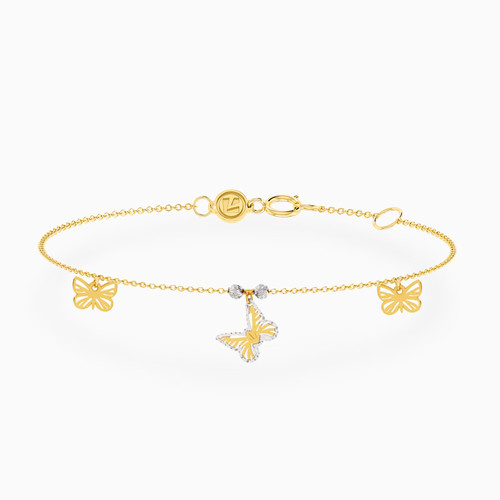 MLB46 - Butterfly Chain Bracelet in 18K Gold - 21047140069-1.jpg