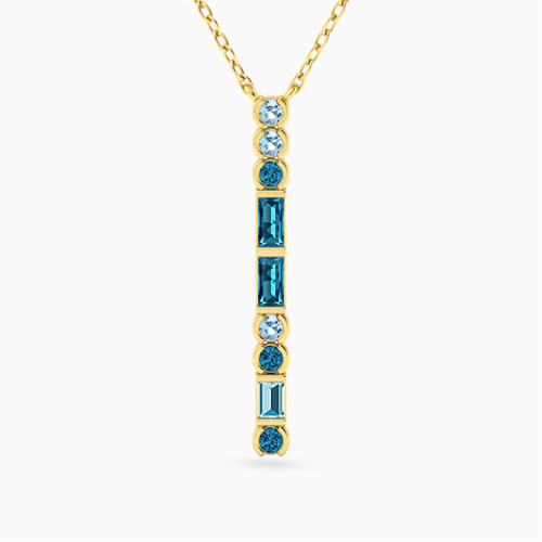 MLN316 - Baguette Green Stones Necklace in 18K Gold - 21046030075-1.jpg