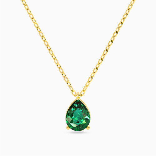 MLN49 - Pear Colored Stones Necklace in 18K Gold - 21046030291-1.jpg
