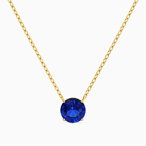 MLN56 - Circle Blue Stone Necklace in 18K Gold - 21046030296-1.jpg