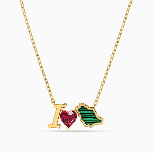 LIN611 - I Love KSA Colored Stones Necklace in 18K Gold - 111405120277-1.jpg