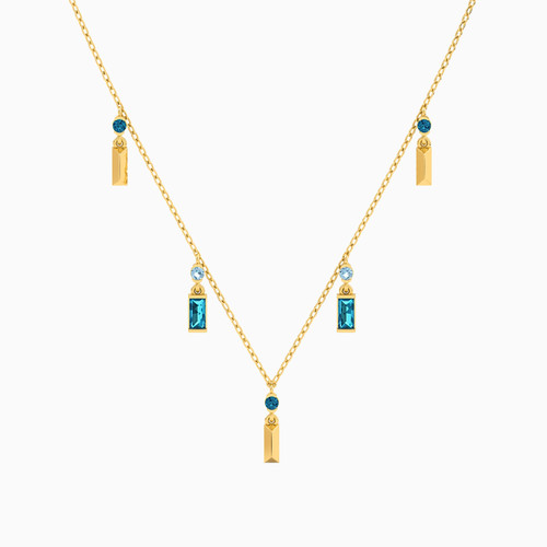 MLN315 - Baguette Colored Stones Necklace in 18K Gold - 21046030076-3.jpg