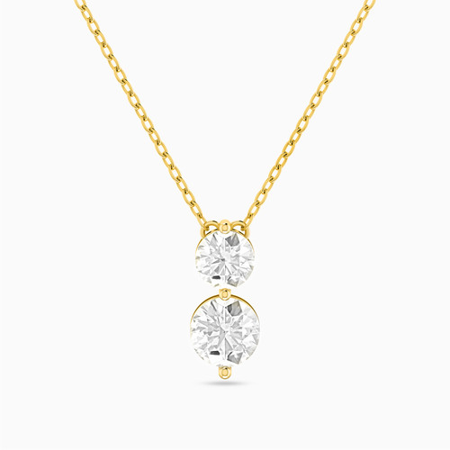 LIN469 - Round Clear Stone Necklace in 18K Gold - 111401100010-1.jpg