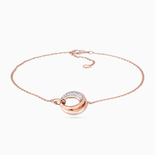 LDB538 - Circle Diamond Chain Bracelet in 18K Gold - BL090783R8-1.jpg