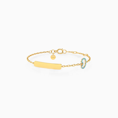 MLB697 - Kids Enamel Coated Semi Circle Chain Bracelet in 18k Gold - 21047110267-1.jpg