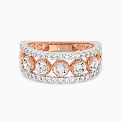 LDR3147 - Circle Diamond Ring in 18K Gold - AJR36130-RG-1.jpg