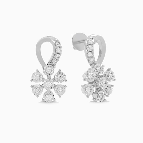 LDE777 - Flower Diamond Stud Earrings in 18K Gold - MSE01321-1.jpg