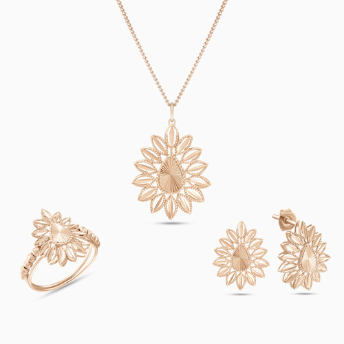 LGS330 - Pear Shaped Jewelry Set in 21K Gold (3 Pieces)  - 12006110650-1.jpg