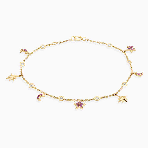 MLB278 - Celestial Diamonds & Colored Stones Chain Bracelet in 18K Gold - KB701107RB-1 .jpg