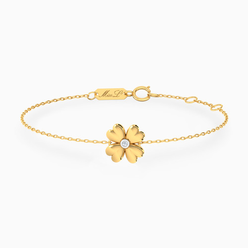 MLB268 - Flower Diamonds Chain Bracelet in 18K Gold - 21047110213 - 1.jpg