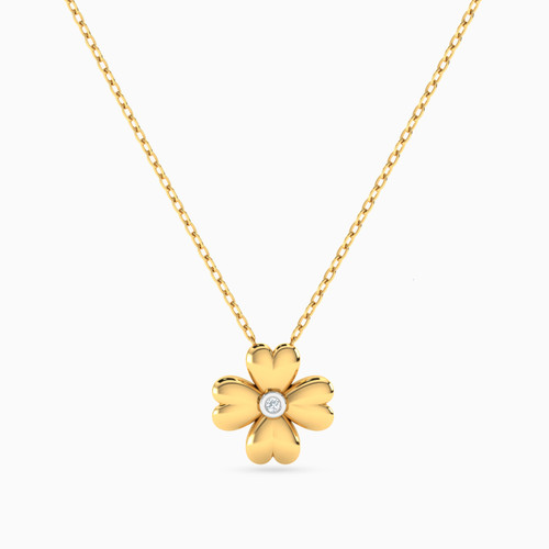 MLN875 - Flower Diamonds Necklace in 18K Gold - 21046110934 - 1.jpg