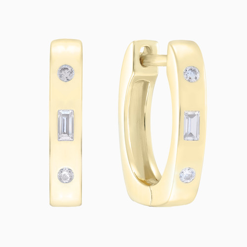 WE272 - Geometric Clear Stone Gold Plated Hoop Earrings - GE02783A-1.jpg