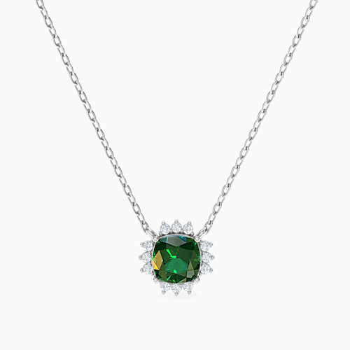 LDN2141 - Diamonds & Green Stone Necklace in 18k Gold - LNE00260EM-1.jpg