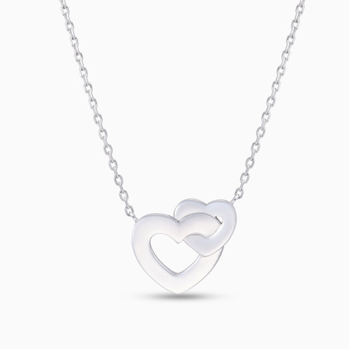 WN343 - Two Hearts Sterling Silver Necklace - 72134745-1 .jpg