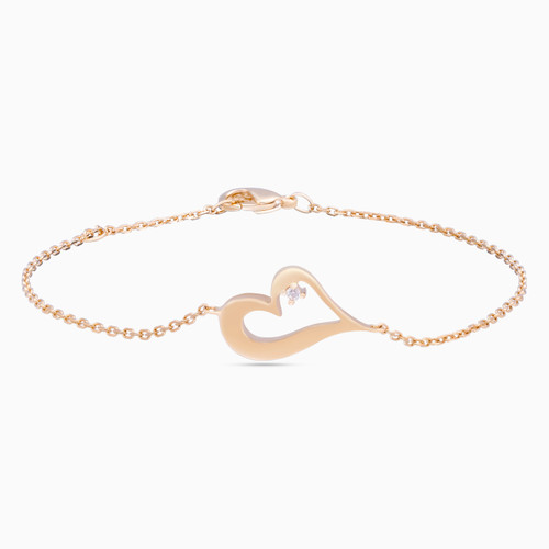 WB207 - Heart Gold Plated Chain Bracelet  - 97116718-1 .jpg