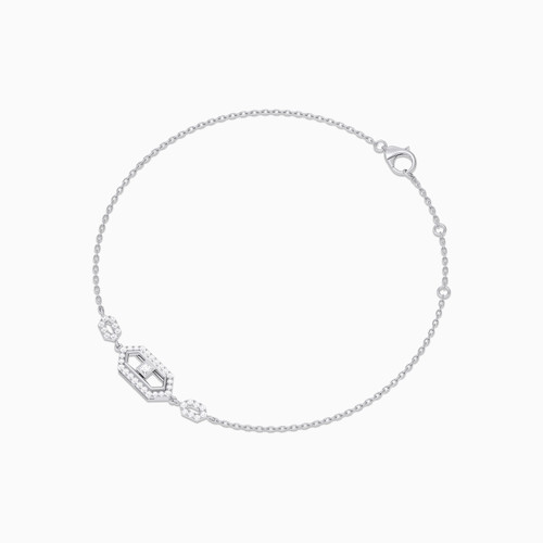 LDB614 - Hexagon Diamond Chain Bracelet in 18K Gold - KB612339-2.jpg