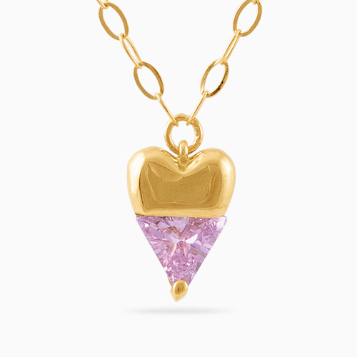 MLN1006 - Heart Purple Stone Necklace in 18K Gold - 21046110884-1.jpg