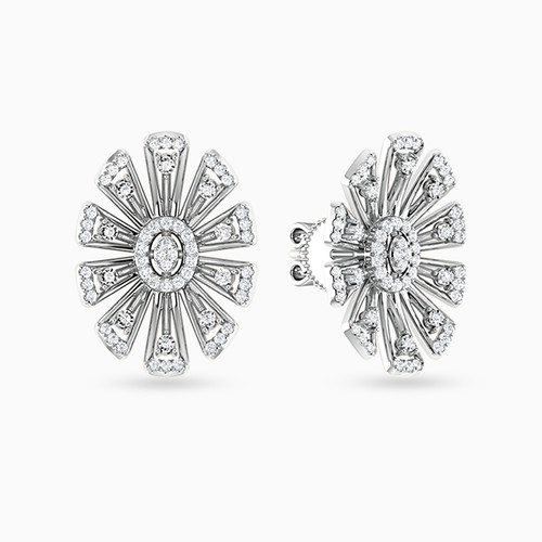 LDE868 - Sunburst Diamond Stud Earrings In 18K Gold - ER421382W18DI1-1.JPG