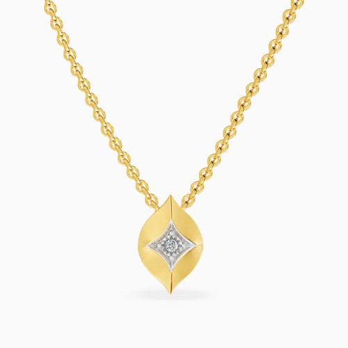 WN433 - Lozenge Lab Grown Diamonds Gold Plated Necklace - MSP01204-1.jpg