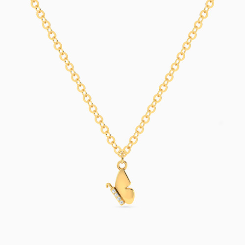 MLN1858 - Kids Butterfly Wing Diamond Necklace In 18K Gold - 21046111259-1.jpg