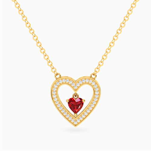 LDN2565 - Heart Halo Red Stone Diamond Necklace in 18K Gold - ENE50029-1.jpg