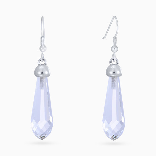WE368 - Crystal Light Blue Stone Drop Earrings in Sterling Silver - EA180-1.jpg