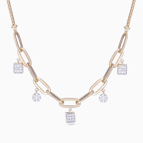 LDN2559 - Elongated Links & Charms Diamond Popcorn Necklace in 18K Gold - ENE50013-1 .jpg