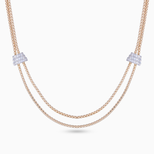 LDN2558 - Units Diamond Popcorn Layered Necklace in 18K Gold - ENE50012-1 .jpg