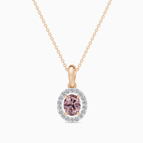 LDN2578 - Oval Peach Stone Diamond Necklace in 18K Gold - SAP06491-1.jpg