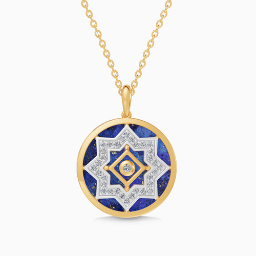 LDN2598 - Ramadan Round & Star Blue Lapis Diamond Necklace 18K Gold - SAP06331-1.jpg