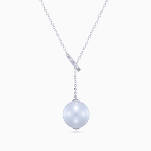 LDN2606 - Round Loop Pearl Diamond Lariat Necklace in 18K Gold - LNE00286-1 .jpg