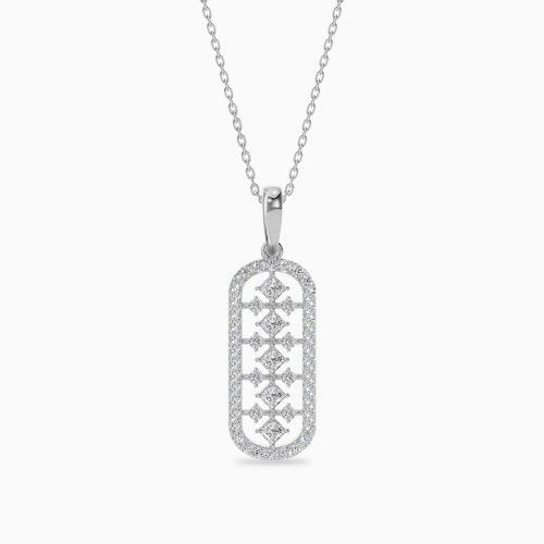 LDN2643 - Elongated Oval Frame Diamond Necklace in 18K Gold - PD104308-1.webp